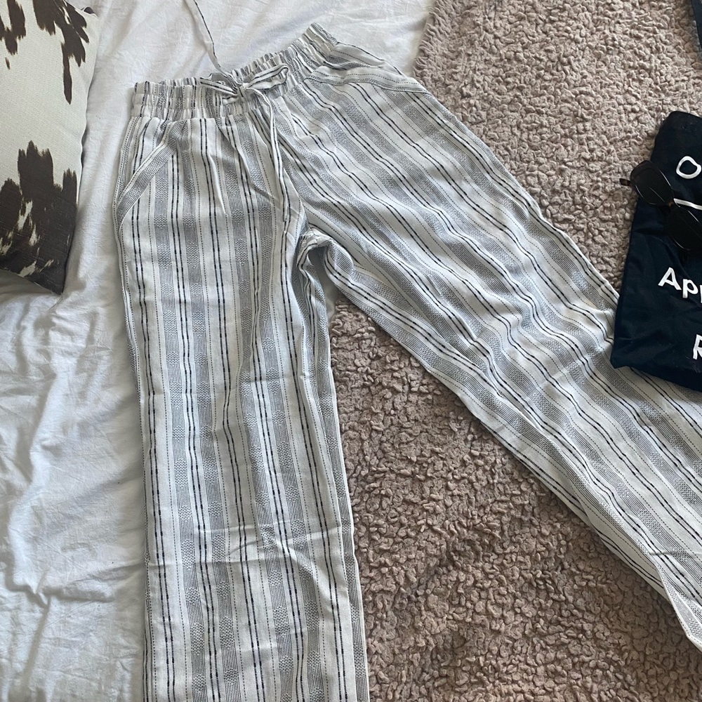 SIENNA SKY | Black and White Striped Pants